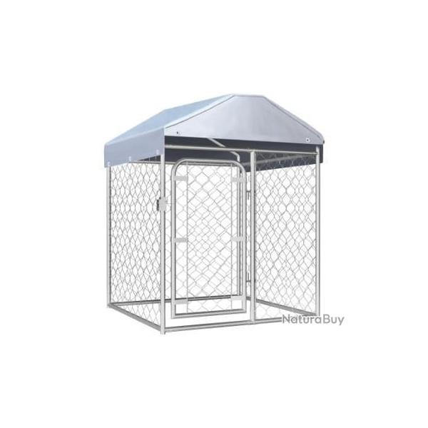 Chenil 1m� hauteur 1,25m enclos chien parc chien cage chiot chenil chien XXL NEUF cielterre-commerce