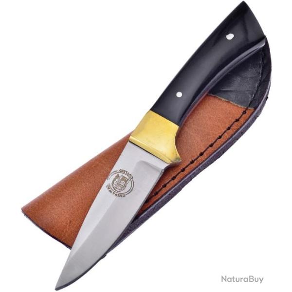 Couteau Hunter  Fixed blade The Snook Skinner MANCHE CORNE  ETUI CUIR