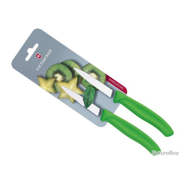CARTE 2 OFFICE VICTORINOX SWISSCLASSIC 8CM VERT A DENTS