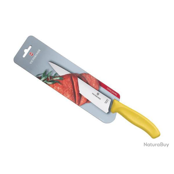 COUT.DECOUPER VICTORINOX SWISSCLASSIC 19CM JAUNE /CARTE
