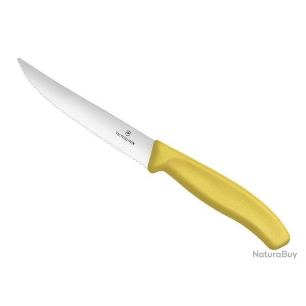 COUTEAU PIZZA/STEAK VICTORINOX SWISSCLASSIC 12CM JAUNE
