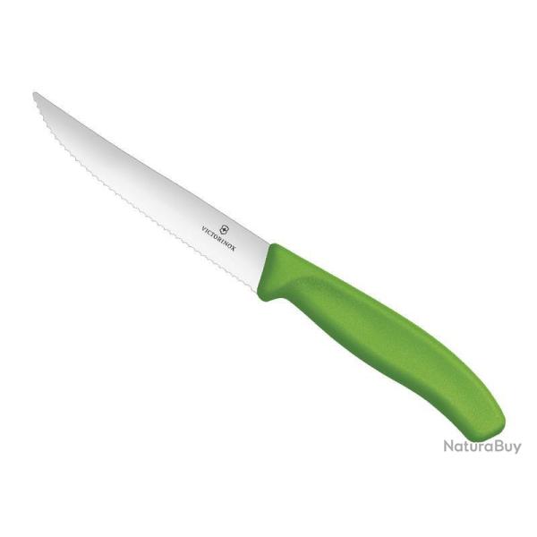 COUTEAU PIZZA/STEAK VICTORINOX SWISSCLASSIC 12CM VERT
