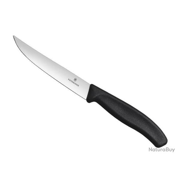 COUTEAU STEAK VICTORINOX SWISSCLASSIC 12CM NOIR LAME LISSE