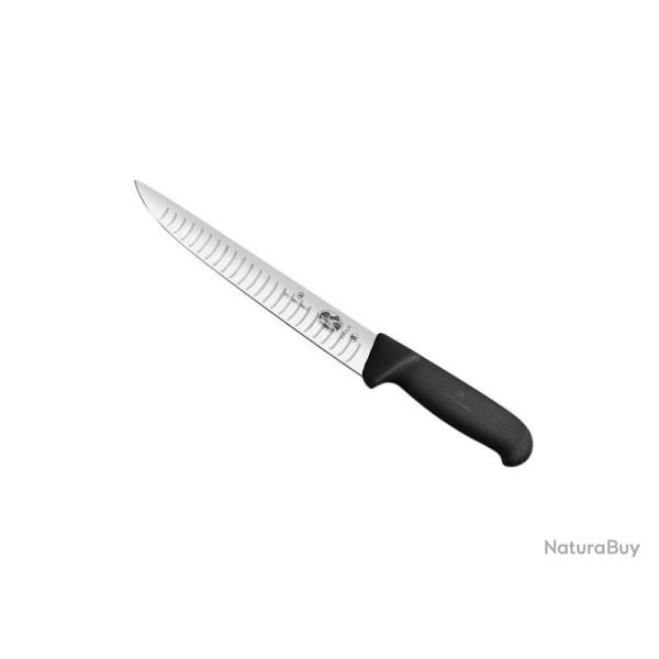 COUTEAU SAIGNER VICTORINOX 20CM ALVEOLE NOIR