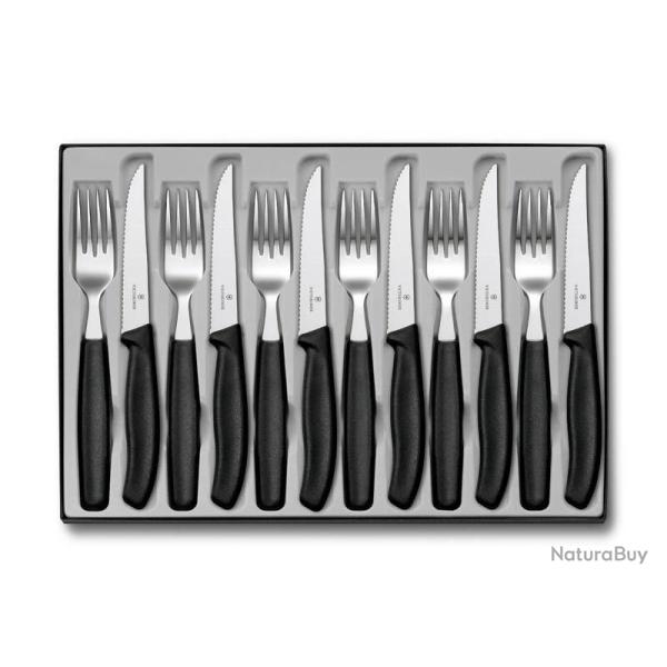 MENAGERE 12 PIECES VICTORINOX SWISSCLASSIC STEAK NOIR