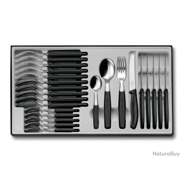 MENAGERE 24 PIECES VICTORINOX SWISSCLASSIC TABLE NOIR