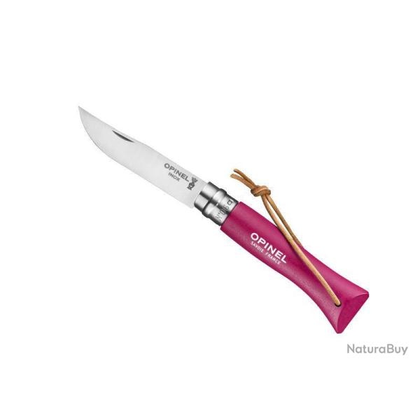 OPINEL 6 VRI FRAMBOISE + LIEN BAROUDEUR