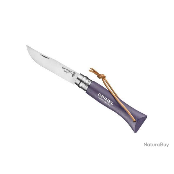 OPINEL 6 VRI VIOLET GRIS + LIEN BAROUDEUR