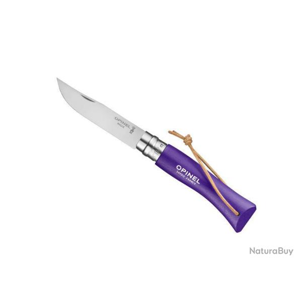 OPINEL 7 VRI VIOLET + LIEN BAROUDEUR