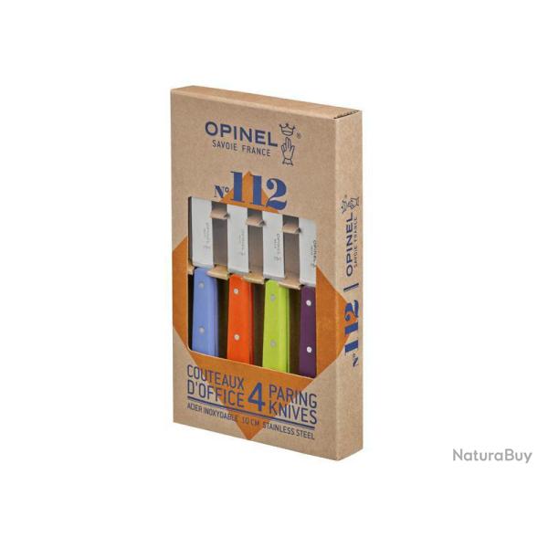 COFFRET 4 OFFICE OPINEL N.112 COL.ACIDULES INOX