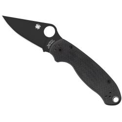COUTEAU SPYDERCO PARA 3 G10 NOIR LAME NOIRE
