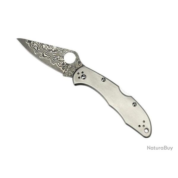 COUTEAU SPYDERCO DELICA 4 TITANIUM DAMAS