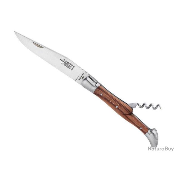 LAGUIOLE G.DAVID 2P BOIS DE ROSE MITRES INOX MAT 12CM
