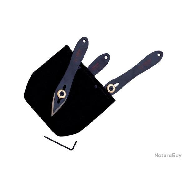 JEU 3 COUTEAUX A LANCER CUDEMAN REGLABLES NOIR