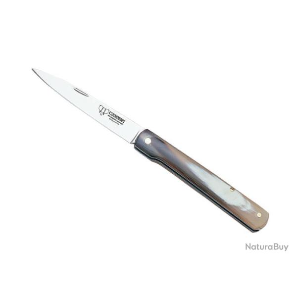 COUTEAU CUDEMAN PLEIN MANCHE CORNE BLONDE 11CM