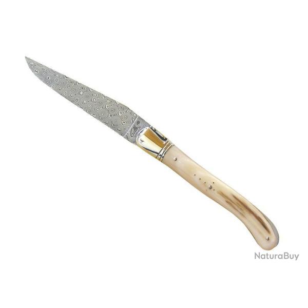 LAGUIOLE GILLES NATURE POINTE DE CORNE BLONDE 12CM DAMAS