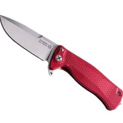 COUTEAU LIONSTEEL SR22 ALUMINIUM ROUGE