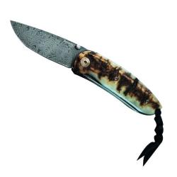 COUTEAU LIONSTEEL MINI CORNE DE BELIER DAMAS