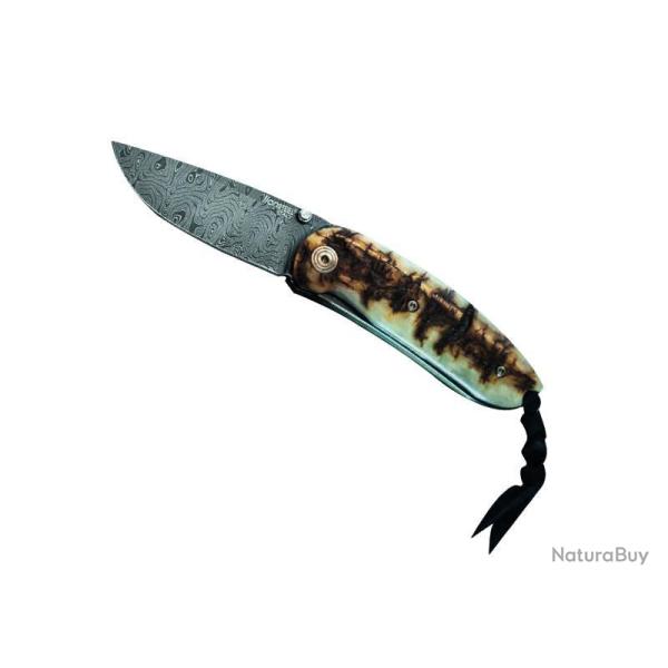 COUTEAU LIONSTEEL MINI CORNE DE BELIER DAMAS