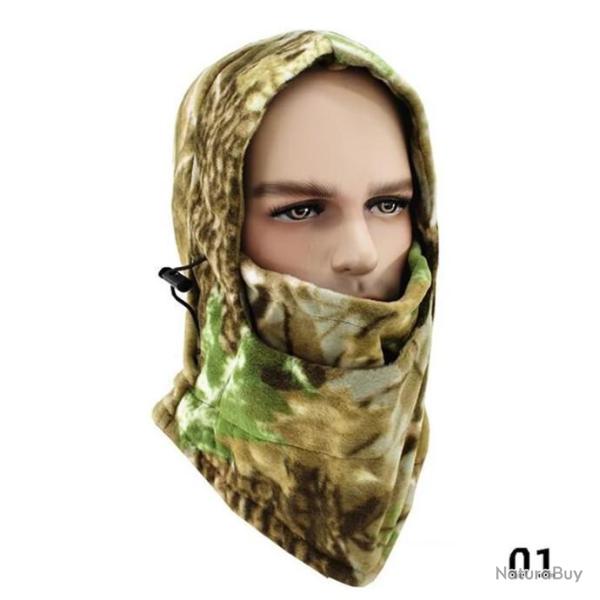Cagoule camouflage polaire! LIVRAISON GRATUITE ET RAPIDE !