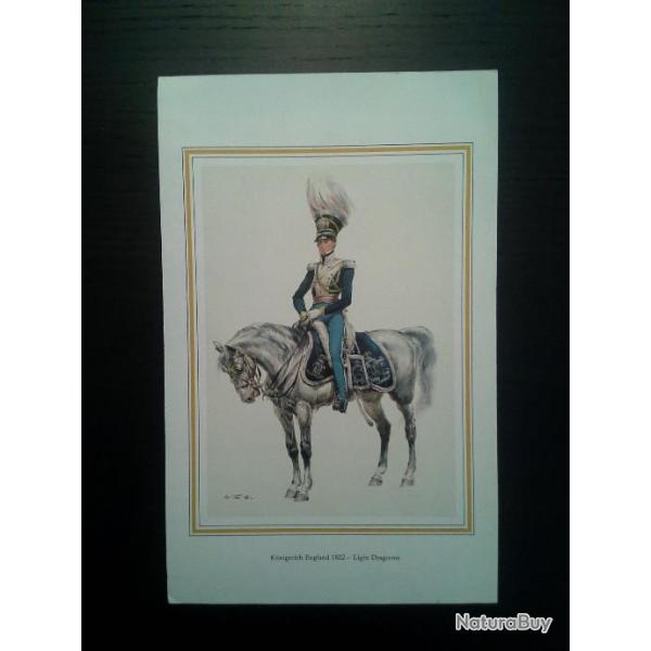 Illustration ancienne K�nigreich England 1822 Light Dragoons