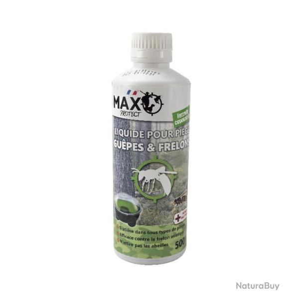INSECTICIDE LIQUIDE MAX PROTECT POUR PIEGE A GUEPES, FRELONS ET MOUCHES - 500 ML