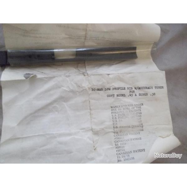 bomar low profile rib N / accuracy Tuner pour Colt govt  mod 45 et super .38
