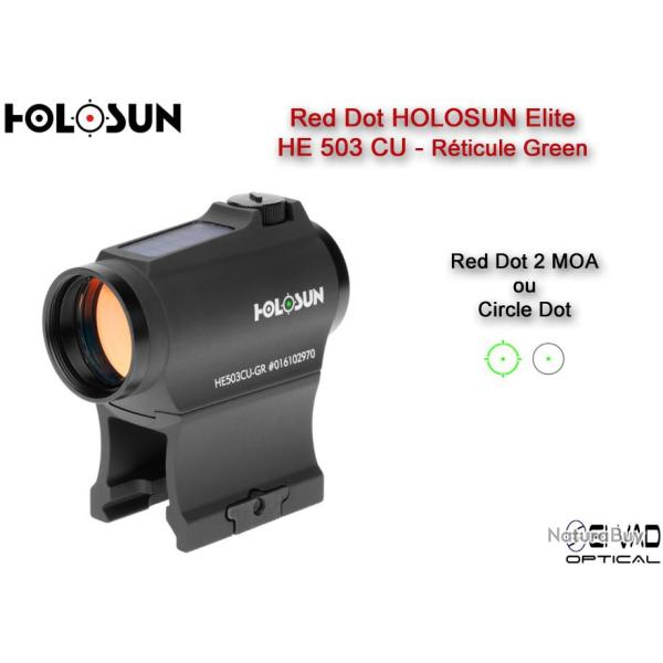 Point Rouge HOLOSUN Elite HE503CU-GR - Circle Dot Vert