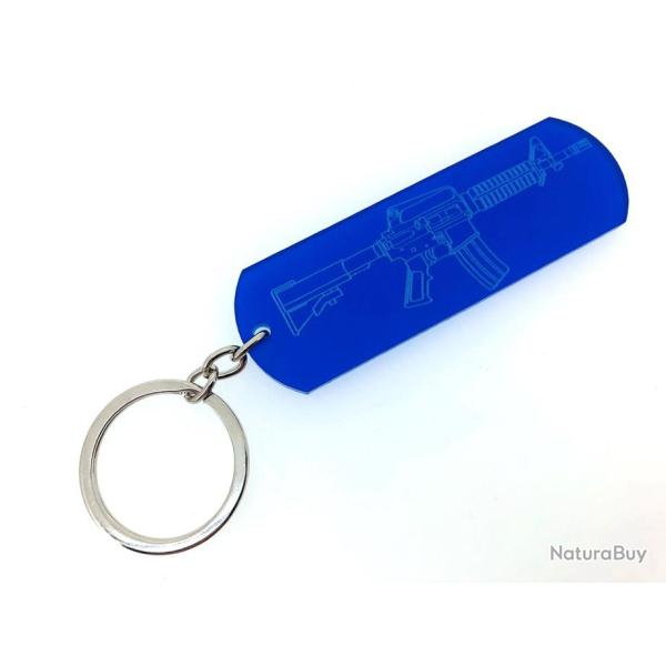 Porte-cl�s AR15 - M16 - M4 bleu roi ar-15 223 rem