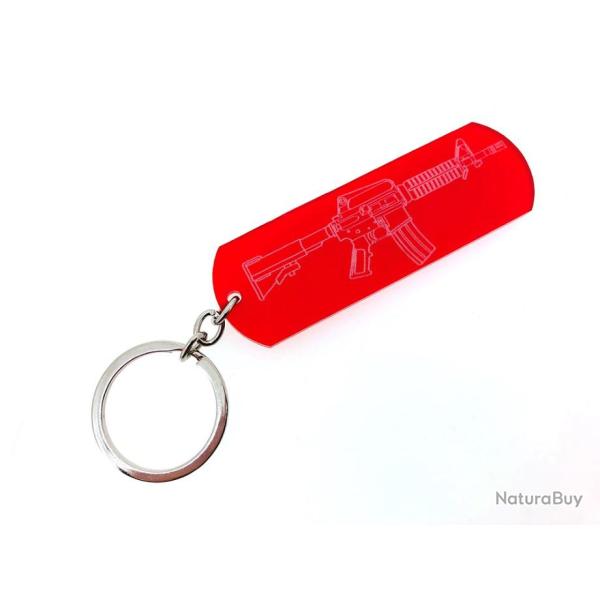 Porte-cl�s AR15 - M16 - M4 orange fluo. ar-15 223 rem
