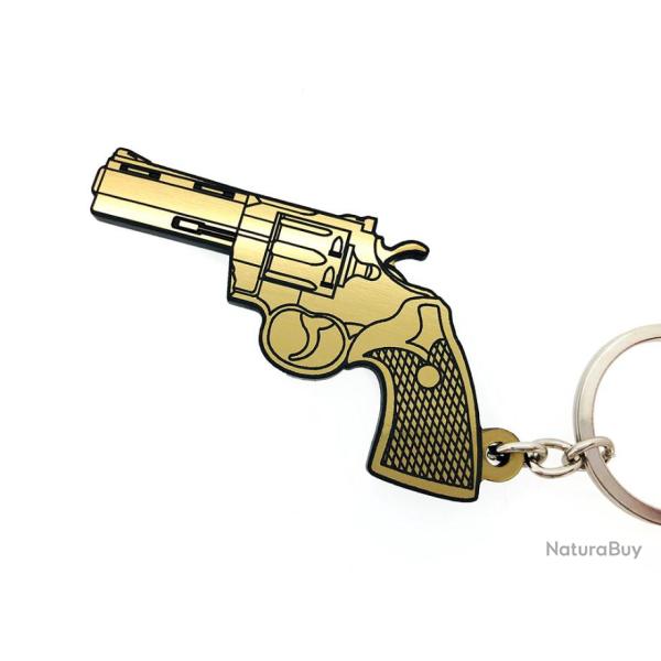 Porte-cl�s Colt python 357 mag or jaune