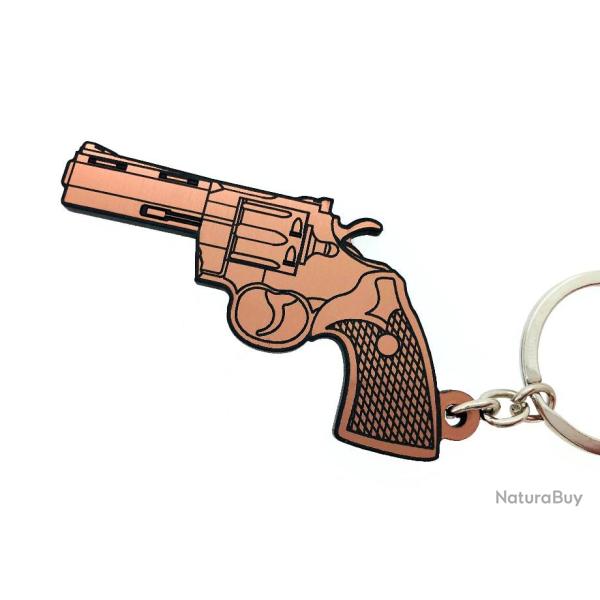 Porte-cl�s Colt python 357 mag or rose