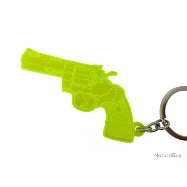 Porte-cl�s Colt python 357 mag jaune fluo