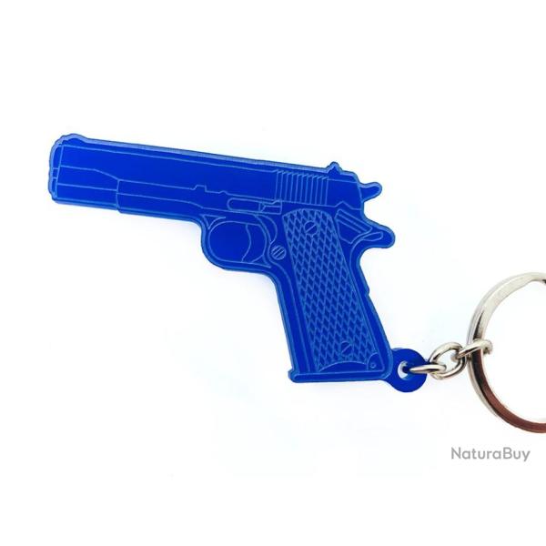 Porte-cl�s Colt 1911 45acp bleu roi