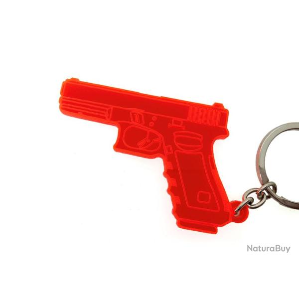 Porte-cl�s glock 9mm orange fluo