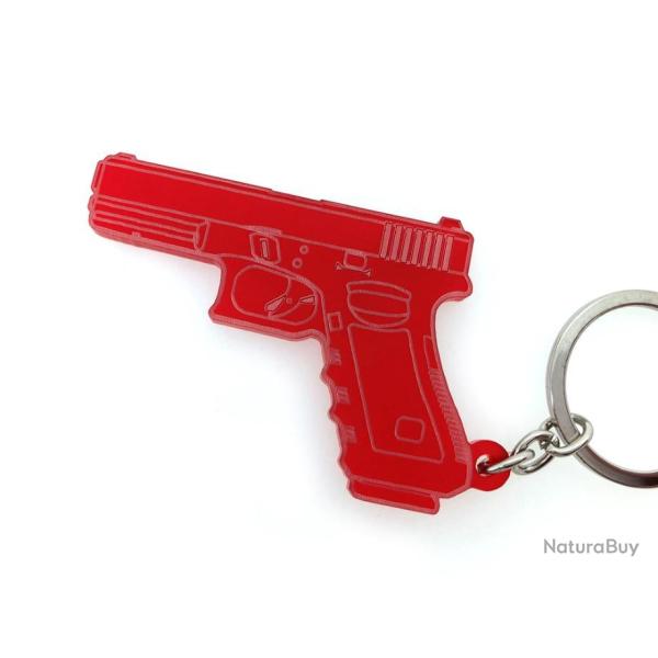 Porte-cl�s glock 9mm rouge