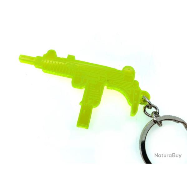 Porte-cl�s Uzi IMI 9mm jaune fluo