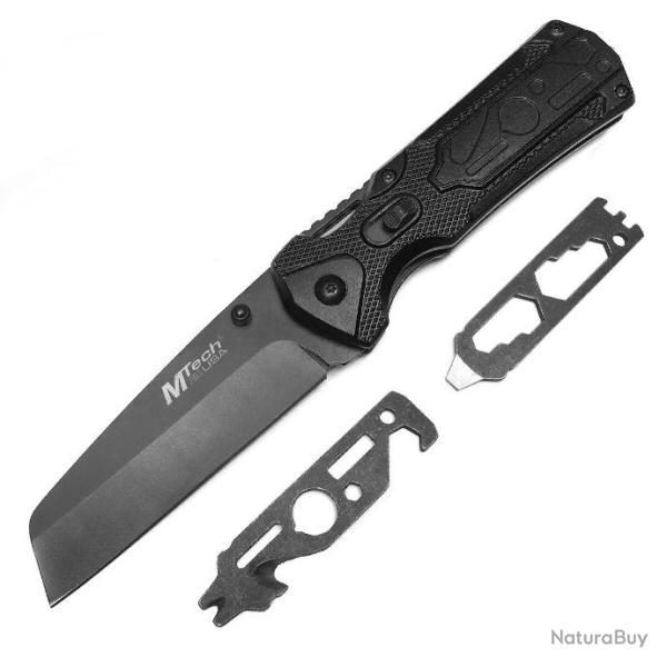 Couteau Multifonctions Mtech Multi Tool Lame Acier 3Cr13 Manche Aluminium MT1104BK