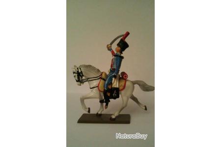 Figurine Starlux - Hussard Du 12ème Régiment De Napoléon, Plomb Peint échelle 1/32, Occasion