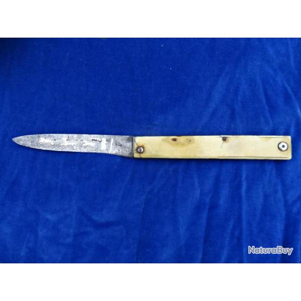 RARISSIME Very rare - COUTEAU ANCIEN Old Knife - XVIII EME SIECLE Century - THIERS CLAUDE LESBVRE ?