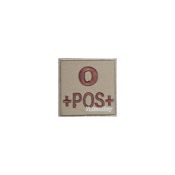 Patch Groupe sanguin - Tissu Tan O Positif