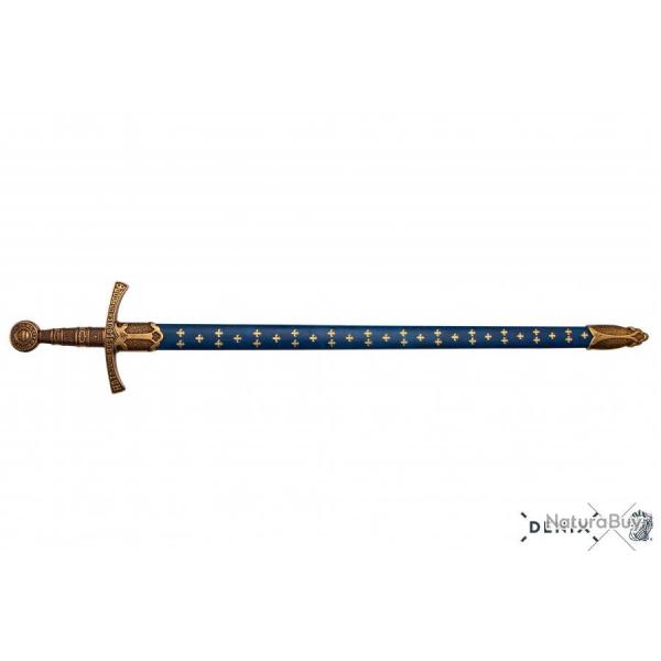 Rplique Denix d'pe mdivale Franaise et fourreau bleu 109cm