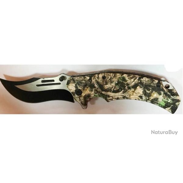 Couteau pliant camouflage foret