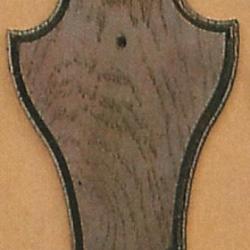 Ecusson en ch&ecirc;ne pour troph&eacute;e couleur fonc&eacute;