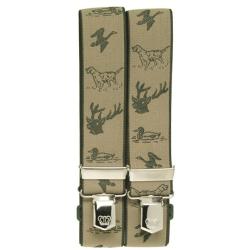 Bretelles de pantalon &agrave; motifs beiges