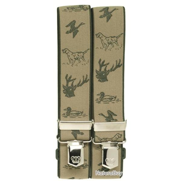 Bretelles de pantalon � motifs beiges