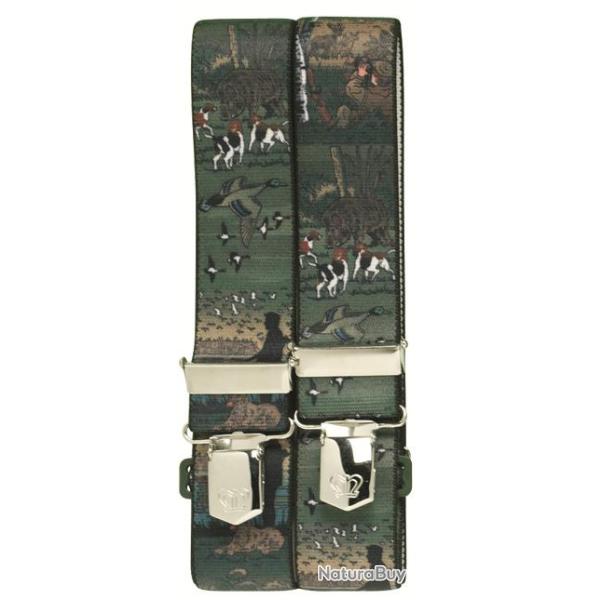 Bretelles de pantalon � motifs de chasse