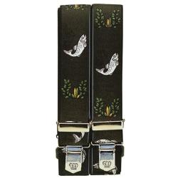 Bretelles de pantalon motif truite