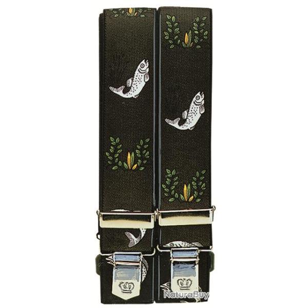 Bretelles de pantalon motif truite