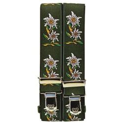 Bretelles de pantalon &agrave; motifs edelweiss